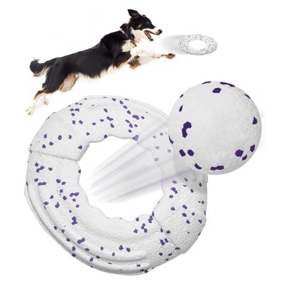KIMEE Dog Flying Disc&Dog Ball Set-White